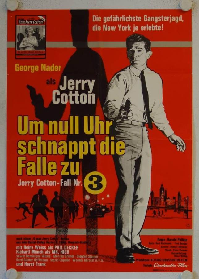 Um Null Uhr schnappt die Falle zu originales deutsches Filmplakat